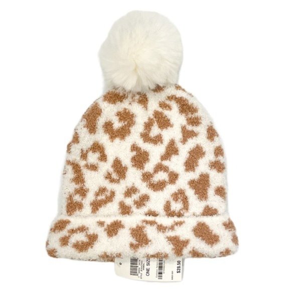 JENNI Fuzzy Jacquard Pom Pom Beanie NWT - Picture 2 of 2